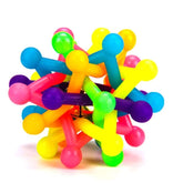 KUTKUT Colorful Bell Sound Woven Chewing Rubber Ball for Dogs and Cats - kutkutstyle